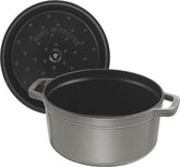 Staub Ronde cocotte 28cm - grafietgrijs