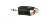 Easyfiks Jack Verloopstekker 3,5mm Male 2x Tulp RCA Female