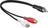 Easyfiks Tulp Splitter RCA Male 2x Tulp Contra RCA Female