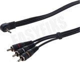 Easyfiks Jack 3,5mm 4P Stereo Male 3x Tulp RCA Male 2,5m