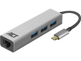 ACT ACT AC7055 USB-C Hub 3.0 3x USB-A + LAN