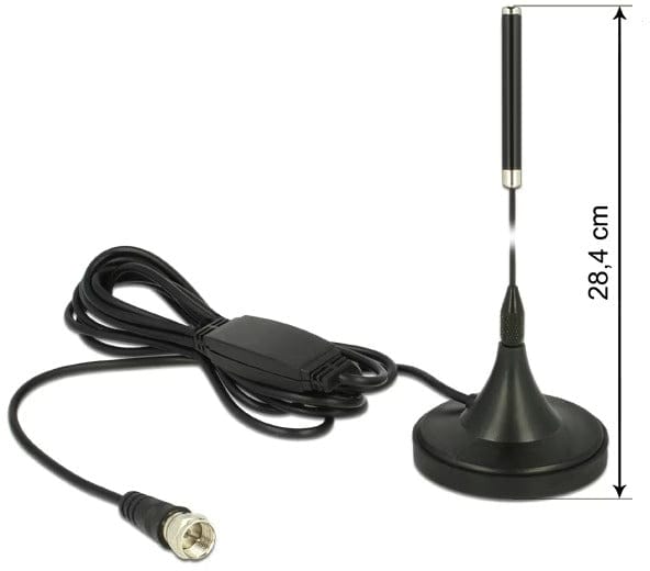Aswo ACTIEVE DAB+ ANTENNE 21DB MET F-STEKER OMNIDIRECTIONAL