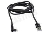 Easyfiks USB-A to haaks Lightning laadkabel 2m zwart