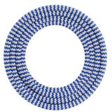 Calex Calex Textiel Omwikkelde Kabel Blauw Wit 2x 0,75mm2 1,5m