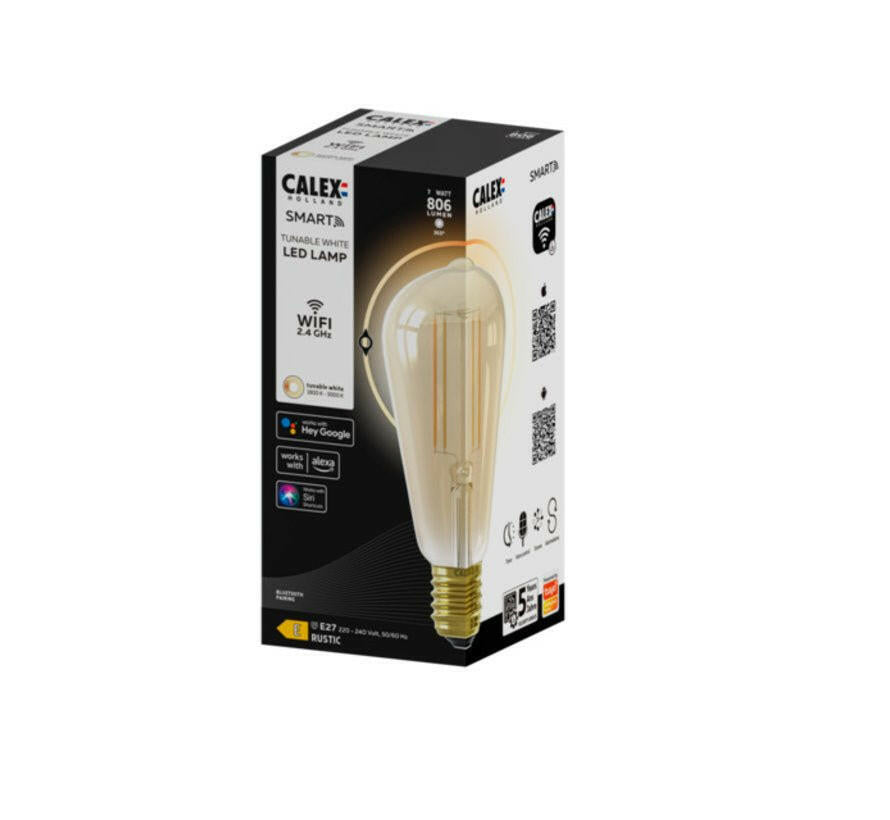CALEX LEDLAMP SMART LED FILAMENT RUSTIC SMOKEY LAMP ST64.