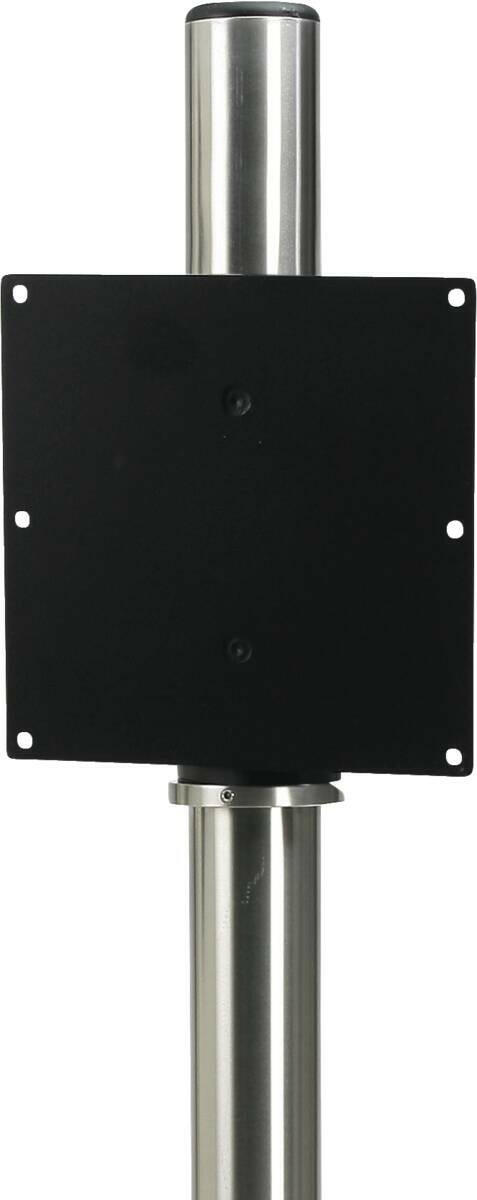 Cavus Montageplaat 200 x 200 voor 60mm kolom zwart.