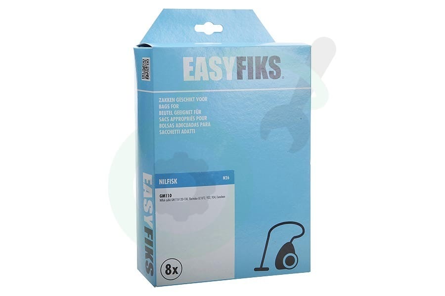 Easyfiks Easyfiks Nilfisk GM110 Stofzuigerzak N26