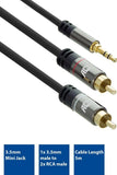 Easyfiks Jack 3.5mm Stereo Male - 2x Tulp RCA Male 10M.