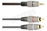 Easyfiks Jack 3.5mm Stereo Male - 2x Tulp RCA Male 10M.