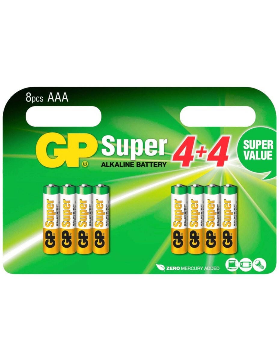 EP:Tummers GP BATT.SUP.ALKALINE AAA A8