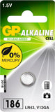 GP GP 186 LR43 V12GA 1,5V Knoopcel