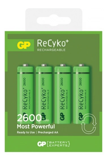 GP GP ReCyko+ Rechargeable AA Batterijen 2600mAh 4-Pack