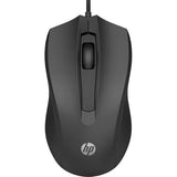 HP HP 100 Wired Mouse zwart
