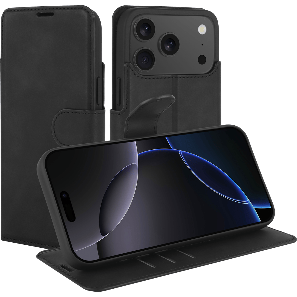 Just in Case Just in Case iPhone 18 Pro Max Prime Leather Wallet Zwart