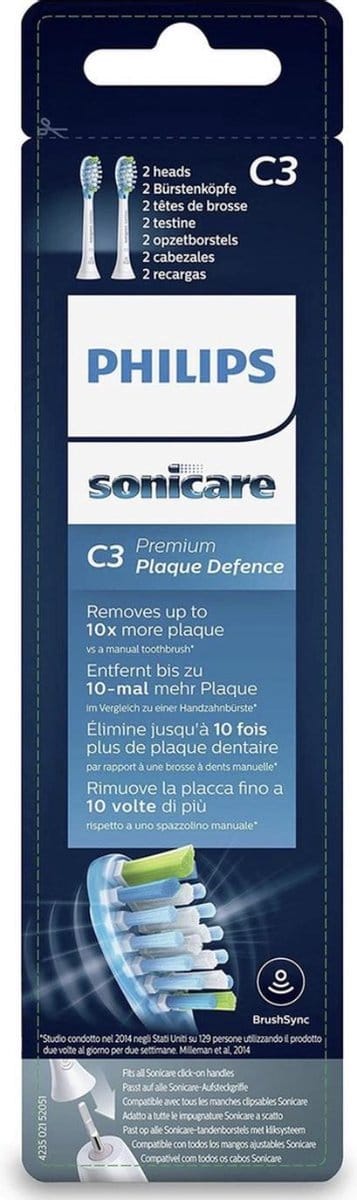 Philips Philips Sonicare C3 Plaque Defence HX9042/07 Wit 2-Pack