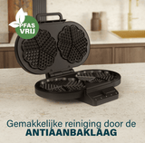 Princess Princess Wafelijzer Hartvormig -10 Wafels - 1200W