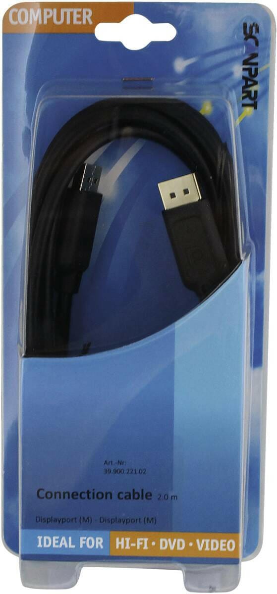 Scanpart Scanpart 3990022102 aansluitkabel displayport 2,0m zwart