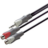 Scanpart Scanpart Audio 2Tulp Female 3,5mm Male Adapterkabel 20cm