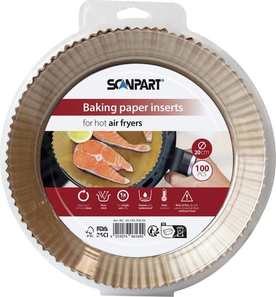 Scanpart Scanpart Bakpapier Inlegvellen Airfryer 31x20,5cm