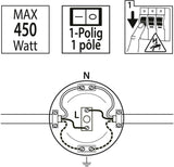 Scanpart Scanpart VLOERSCHAKELAAR ZWART 1P 2AMP zwart