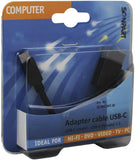 Scanpart USB K. C(M) - USB A (F) 0.15M zwart.