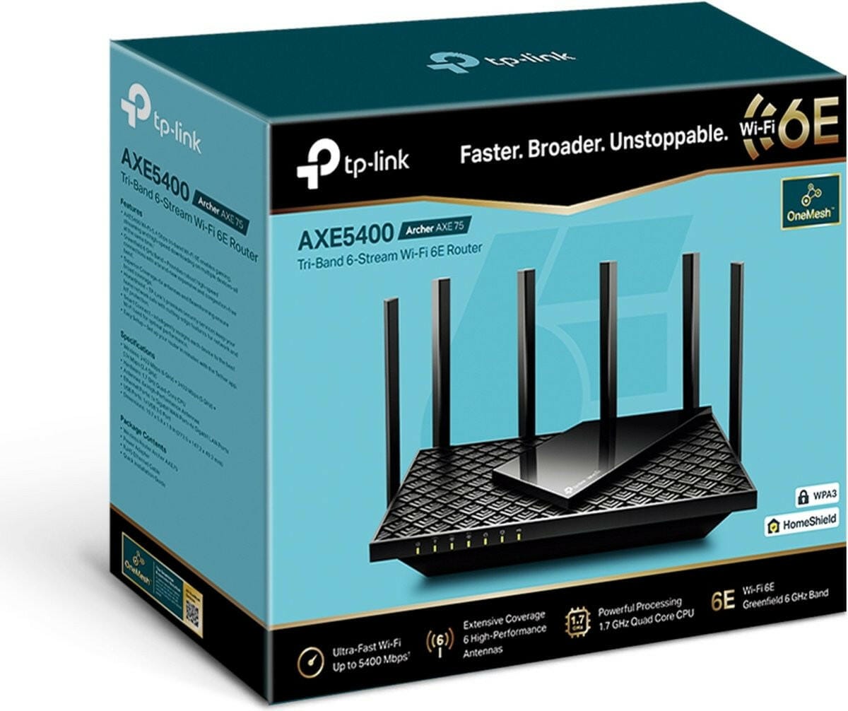 TP-Link TP-Link Archer AXE75 AXE5400 Tri-Band Gigabit Wifi 6E