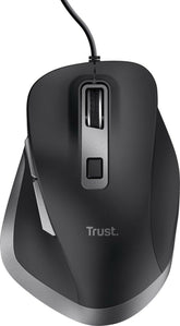 Trust Fyda Wired Comfort Mouse Eco zwart.