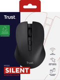 Trust Mydo Silent Wireless Mouse Eco zwart.