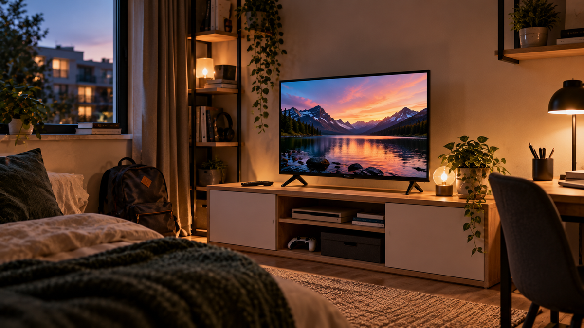 Simpele tv voor kinderen camping of studentenkamer