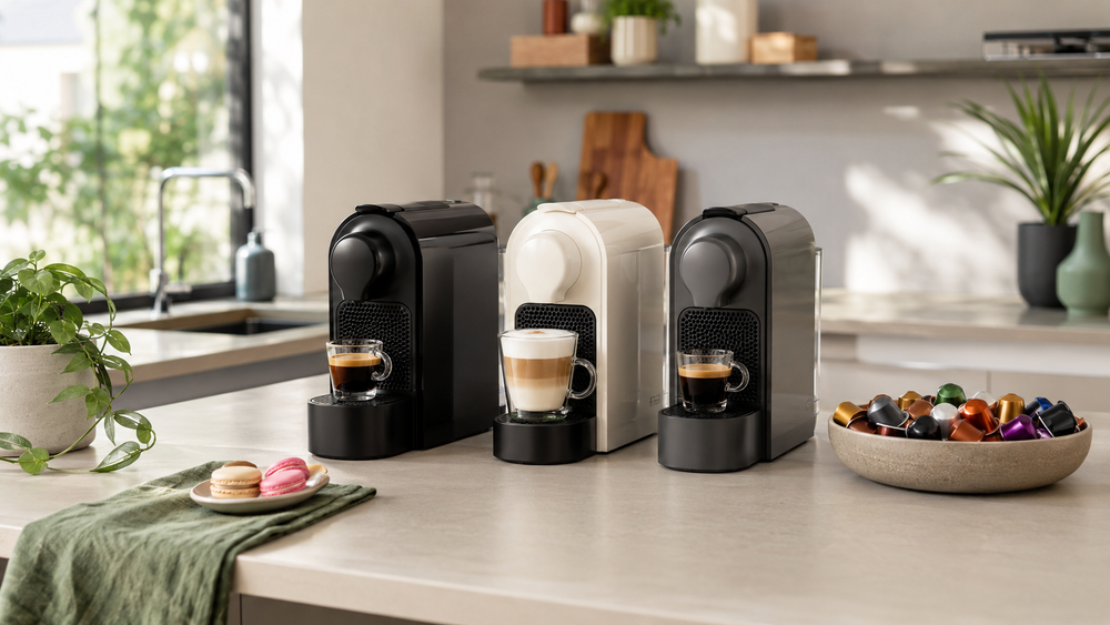 Compacte capsulekoffiemachines met verschillende koffiedranken