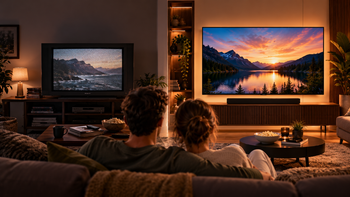 Van oude televisie naar nieuw kijkplezier in een moderne woonkamer
