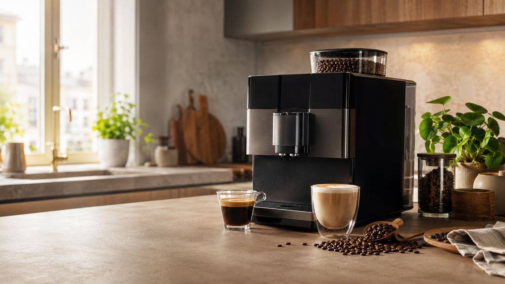 Volautomatische koffiemachine met verse koffiebonen