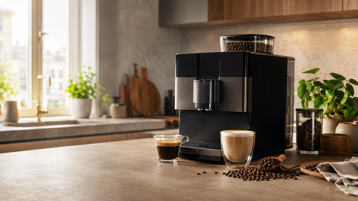 Volautomatische koffiemachine met verse koffiebonen
