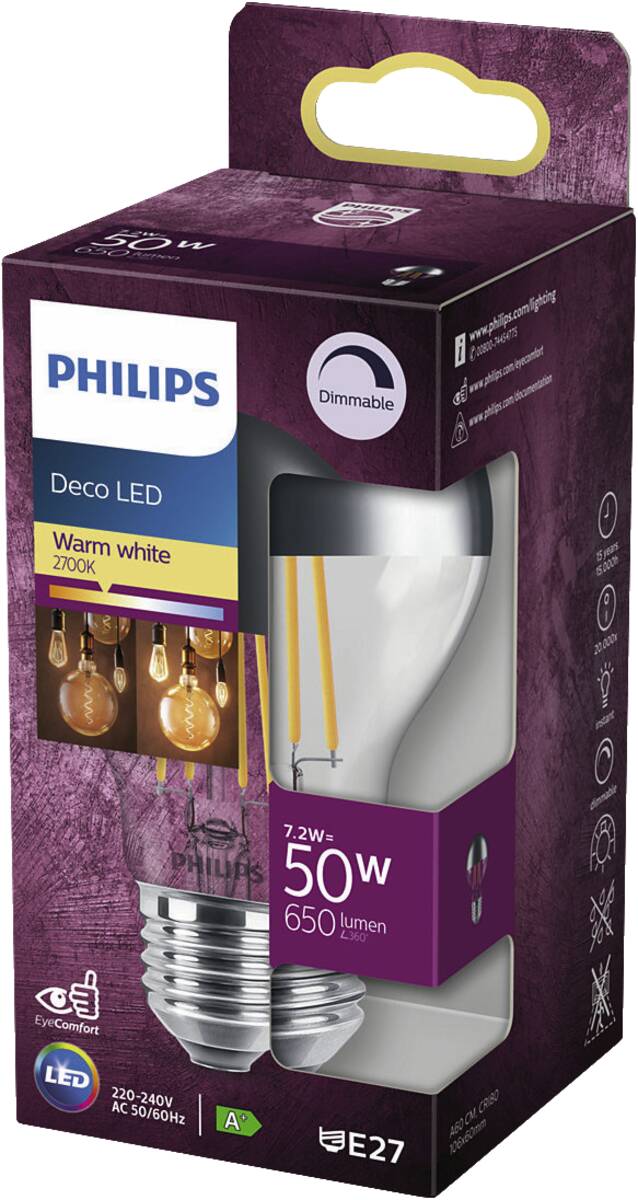 Philips LED classic 50W E27 A60 CM WW CL D