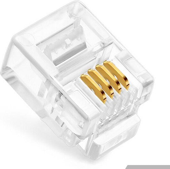 Easyfiks Telefoon Stekker Modulair RJ11 6p4c 5 stuks