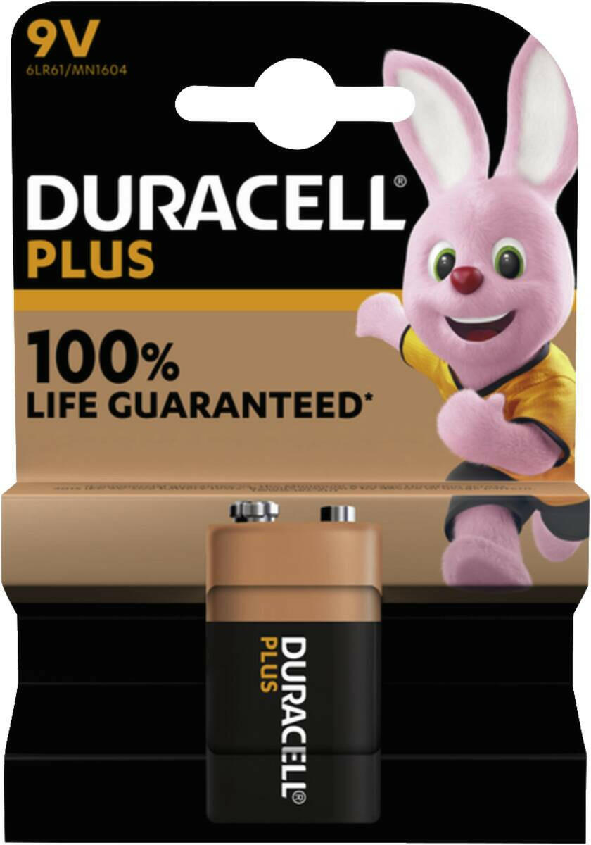 Duracell Plus-9V(MN1604/6LR61) B1.