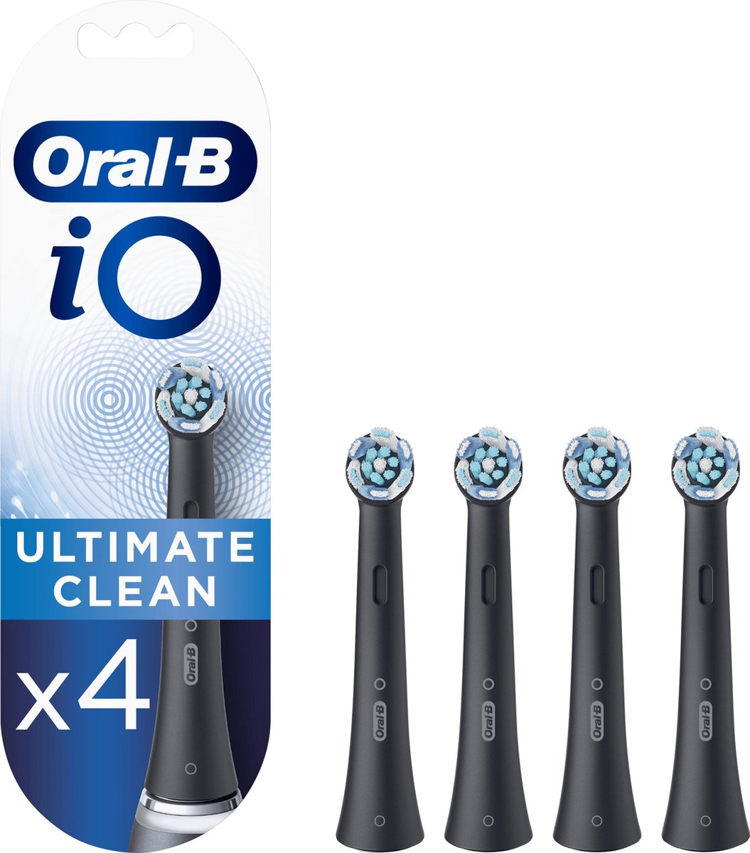 ORAL-B OPZETBORSTELS IO ULTIMATIVE REINIGING 4 STUKS ZWART