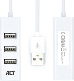 ACT AC6200 USB Hub 4 poorts USB-A wit