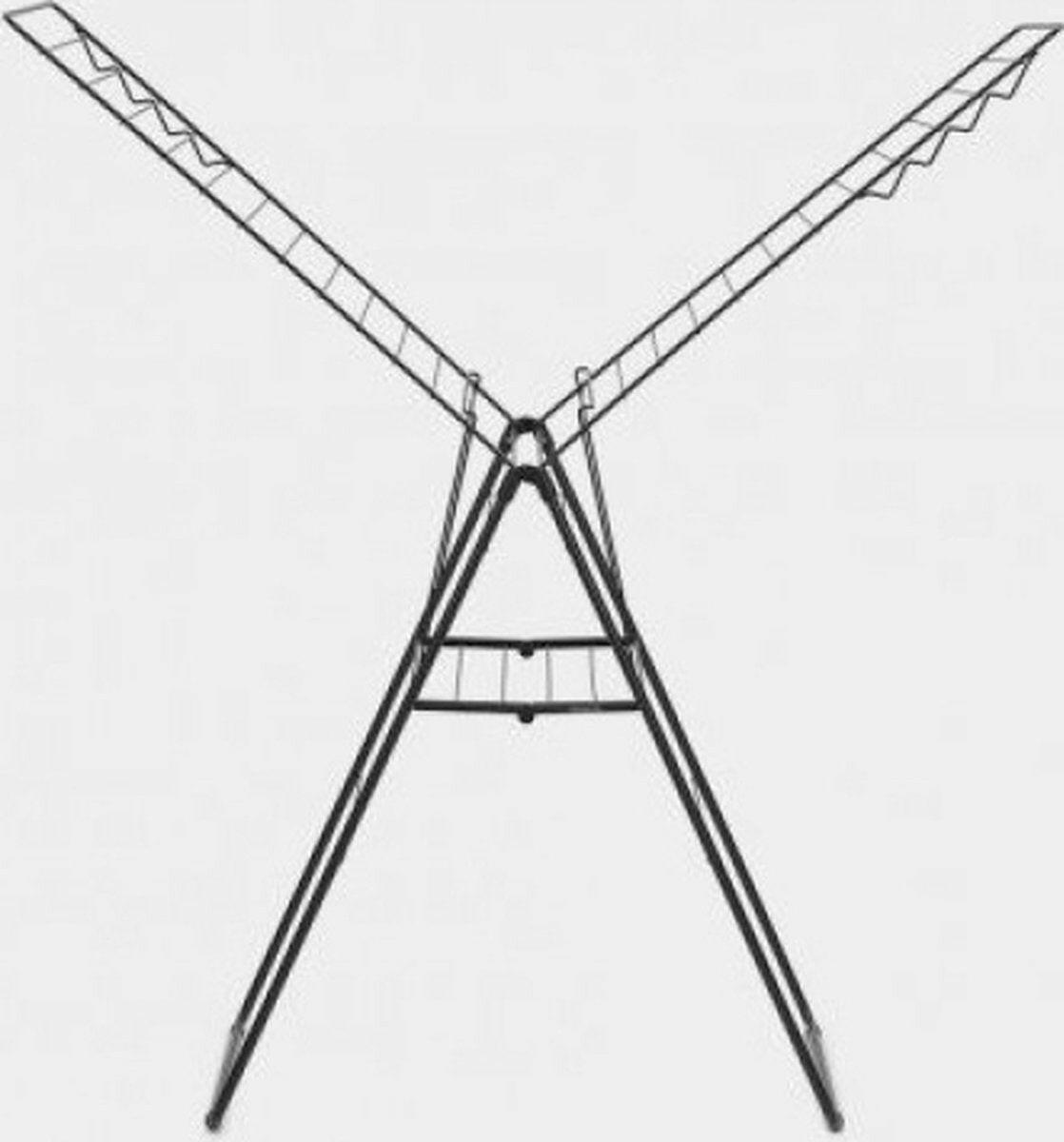 Brabantia HangOn Droogrek 25m - Inklapbaar Wasrek - Matt Black