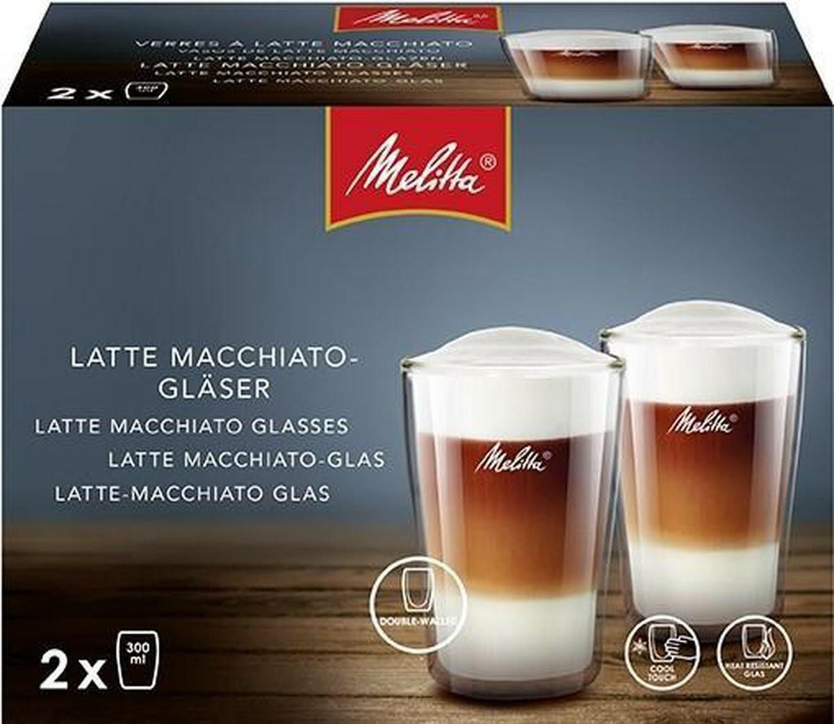MELITTA GLAS LATTE MACCHIATO 300ML 2ST 676118