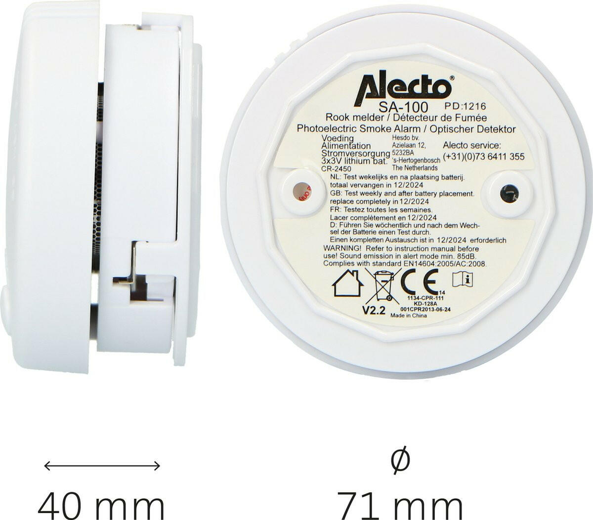Alecto SA-100 mini rookmelder optisch