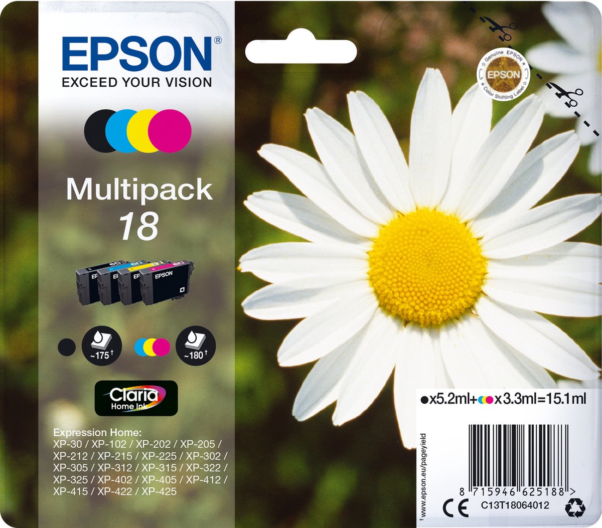 EPSON INKTCARTRIDGE T1806 MULTIPACK