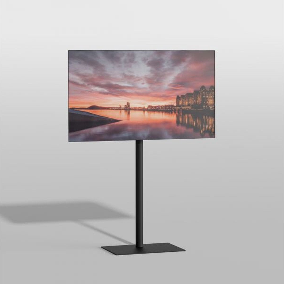 CAVUS VLOERSTANDAARD SQUARE ZWART 120 CM VESA 300X300
