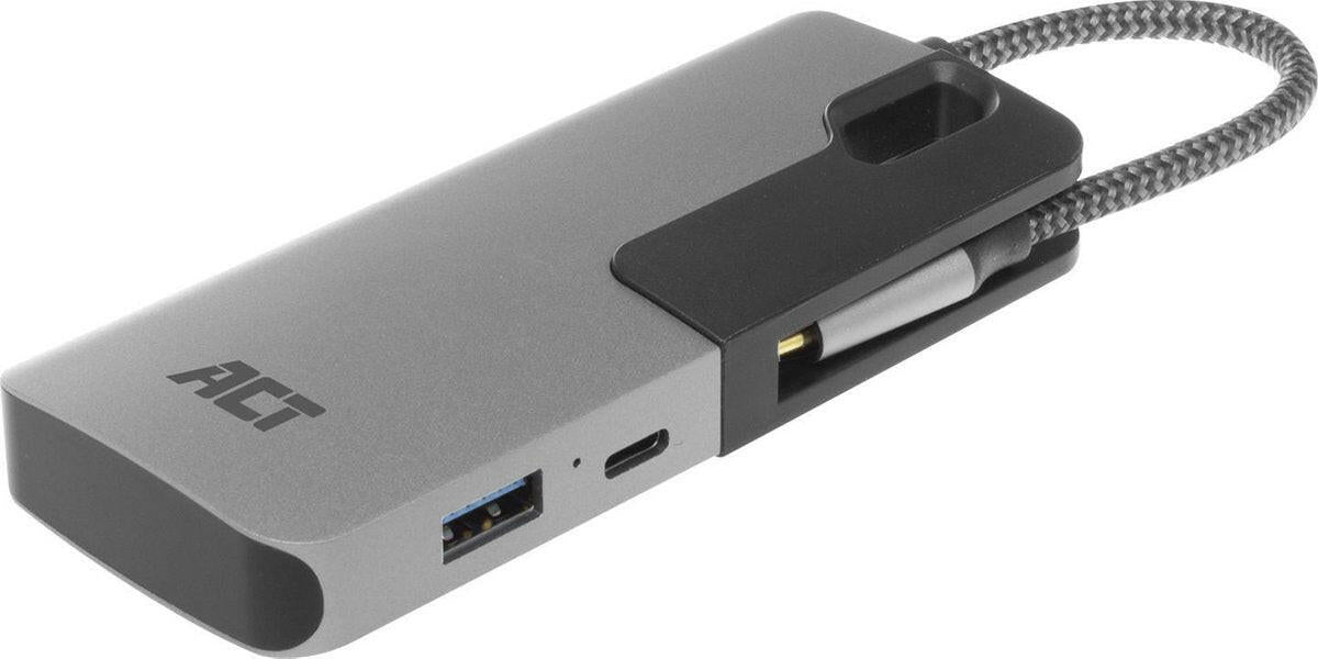 ACT AC7052 USB-C Hub 3.0 3-Poorts + Cardreader + USB-C PD
