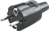 UNIVERSEEL STEKKER PVC + RA ZWART STEKKER
