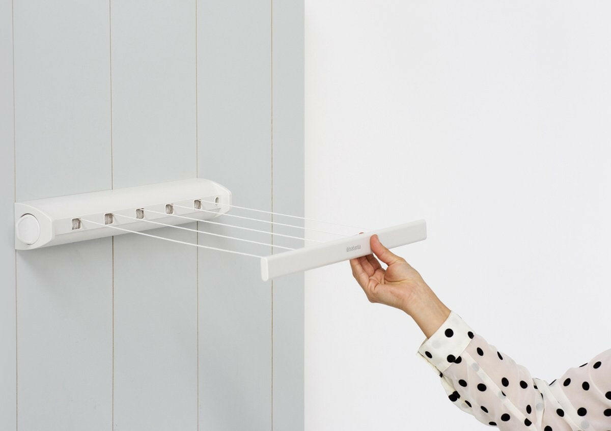 Brabantia Roldrooglijn - Uittrekbaar tot 4,4 m - 22 m - Wit