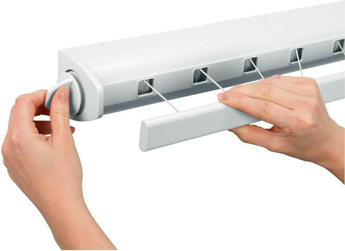 Brabantia Roldrooglijn - Uittrekbaar tot 4,4 m - 22 m - Wit