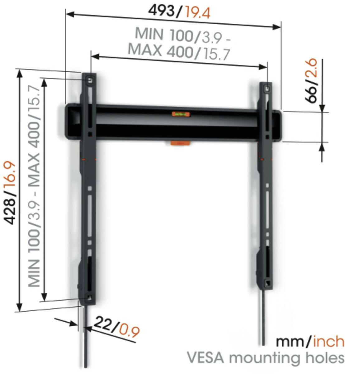 Vogel`s TVM 3405 zwart.