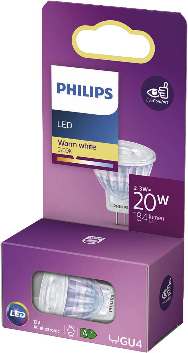 Philips LEDClassic 20W MR11 GU4 WW ND SRT6