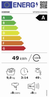 Hisense WFGE901439VMQ wit